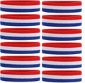 ONUPGO Sweatband Headbands for Men & Women -12PCS Sports Headbands Moisture Wicking Athletic Cotton Terry Cloth Headband for Tennis,Basketball,Football,Gym,Working Out