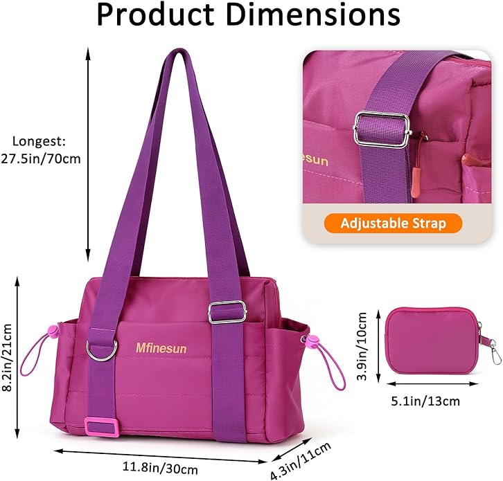 Crossbody Bags for Women, Trendy Everyday Purse Shoulder Bag, Mini Gym Bag with Wet Pocket and Coin Wallet