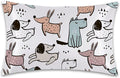 Cute Dogs Dog Satin Pillow Case Queen Size,Soft Pillowcases for Hair and Skin Similar to Silk,Pillowcases with Hidden Zipper Bedding Accessories,20X30 Inches,1 Pack