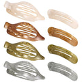 8 PCS Flat Hair Clips, 4 Colors Flat Claw Clips 2 Styles Hair Claws for Women Girls Medium Hair Volume