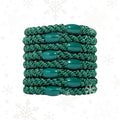 Green Hair Ties for Thick Hair, Grab & Go Ponytail Holders, 8 Pack, Hunter, Thick No-Crease Bands with Strong Hold, Damage-Free Design, Bold Natural Style | L. Erickson