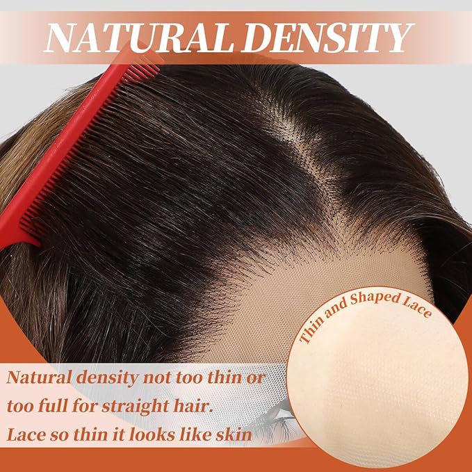Highlight Brown Mix Blonde 13x4 Synthetic Lace Front Wigs Pre Plucked 26 Inch Long Wavy 100% Futura Premium Wigs For Black Women Ready to Wear Daily Party Use