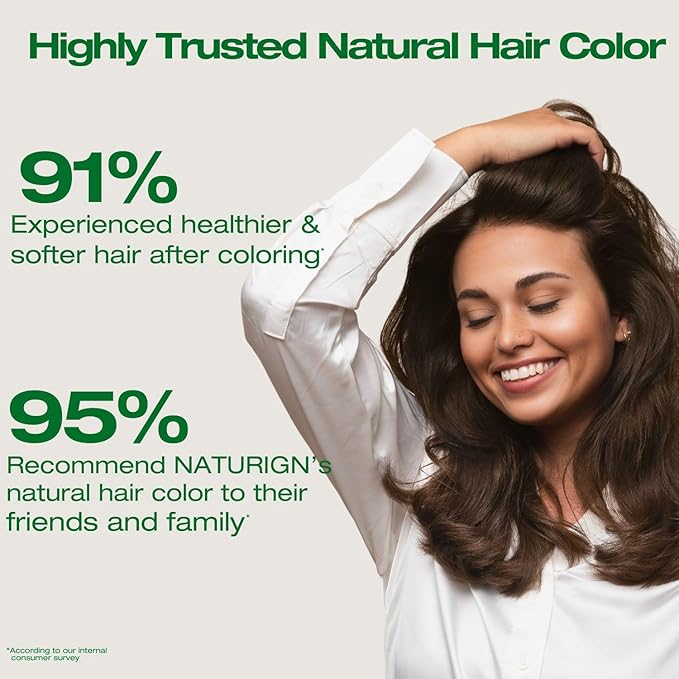 Naturigin Permanent Hair Color, 3.0 Dark Brown, Ammonia Free, 100% Gray Coverage, Nourishing Natural Formula, For All Hair Types, Long-Lasting, Vegan & Cruelty-Free, 1 Pack