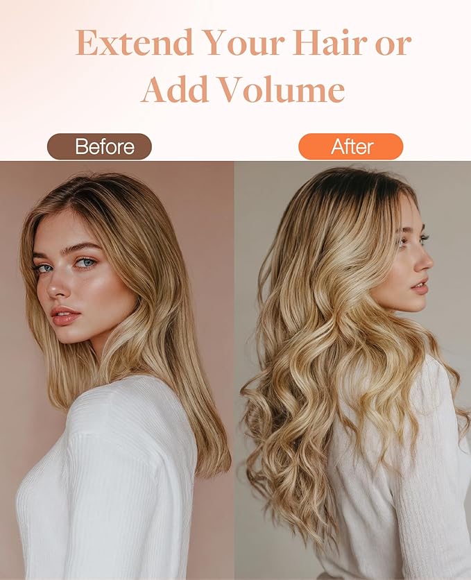 GOO GOO Invisi Edge Tape in Hair Extensions Human Hair, 3/8/613 Walnut Brown to Ash Brown and Bleach Blonde 20pcs injected with 20pcs classical tape ins, 10inch 60g, Virgin Remy Hair, Natural Look