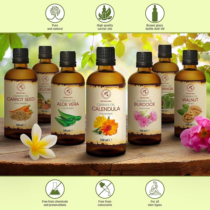 Calendula Oil 3.4 Fl Oz (100ml) - Calendula Officinalis Flower Extract – Infused - Almond Oil Base - 100% Pure & Natural - Marigold Oil – Benefits for Skin, Nails, Hair, Face, Body