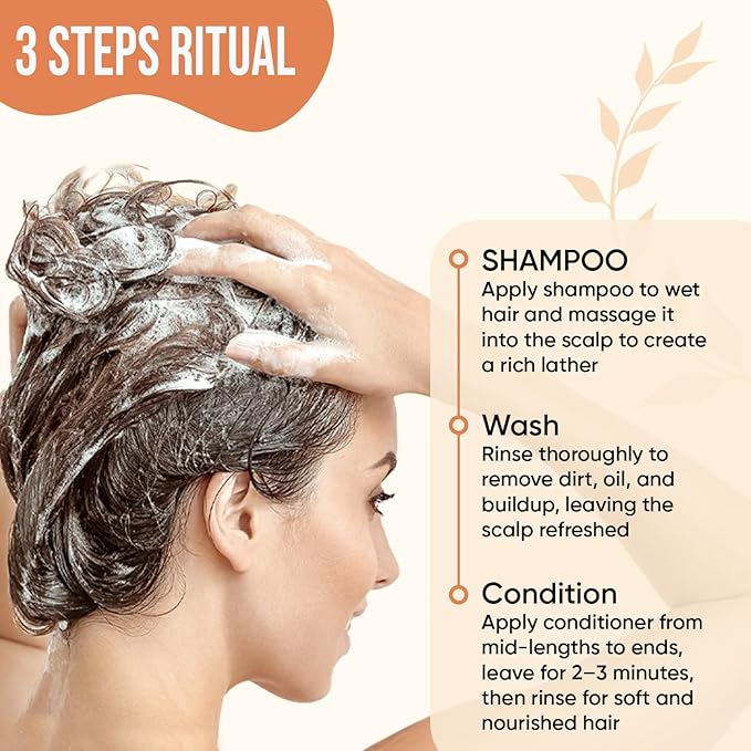 DEL SUR Hair Strengthening Shampoo and Conditioner Set | 16 fl oz Each | with Camellia Japonica, Niacinamide, Provitamin B5 & Biotin | Repair & Hydration for Dry, Weak Hair