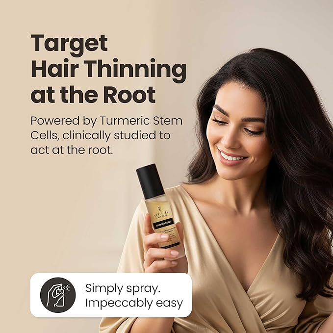 Vitasei Hair Booster 2 Fl Oz (3 Pack) – Hair Revitalizing Serum with Capilia Longa, Wild Olive Stem Cells & Arginine – Peptide-Enriched Hair Tonic Supports Thicker, Stronger Hair – For Women & Men