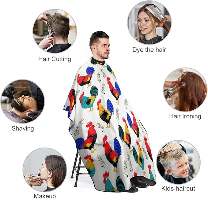 Professional Anti Static Hair Cutting Cape with Elastic Buckle, Waterproof Salon Cape for Coloring/Perming/Styling