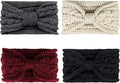 DRESHOW Knit Crochet Headband for Women Ear Warmer Soft Turban Stretch Warmer Headbands Winter Fashion Head Wrap