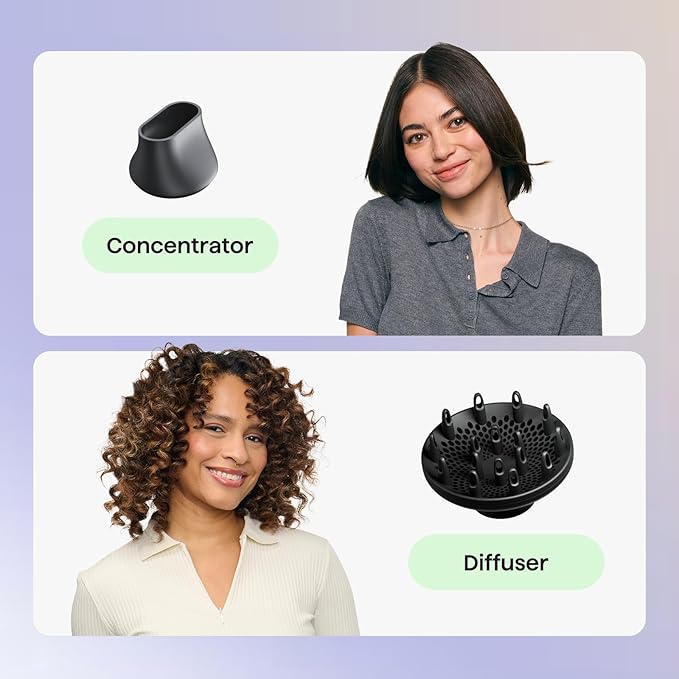 Wavytalk Portable Hair Dryer with Diffuser, Foldable Mini Hair Dryer with Lightweight Design, 1600W Small Hair Blow Dryer with Diffuser for Curly Hair Fast Drying, Rose Pink