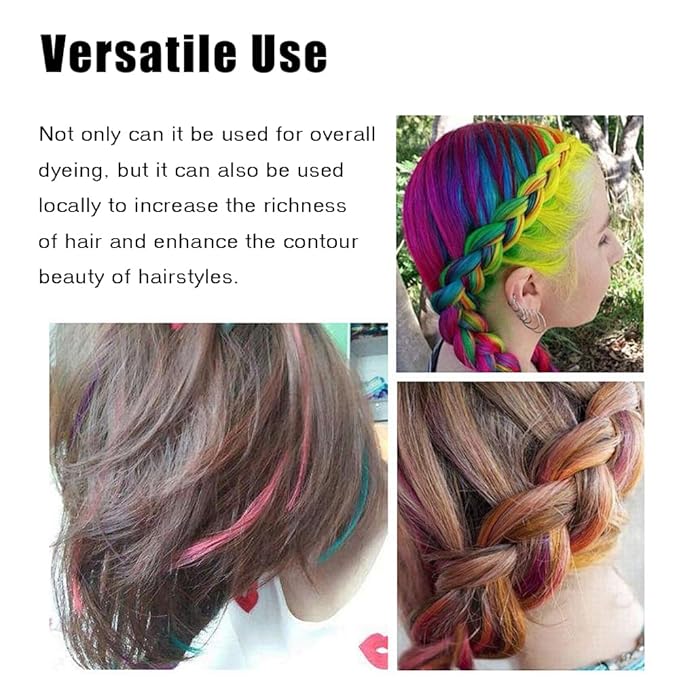 Temporary Hair Color Spray, White Hair Dye Pomades for Kids and Women-Perfect for Cosplay, Christmas, and Halloween Parties, Natural Washable Quick-Drying, One-Time Use in one wash (White, 120ml)