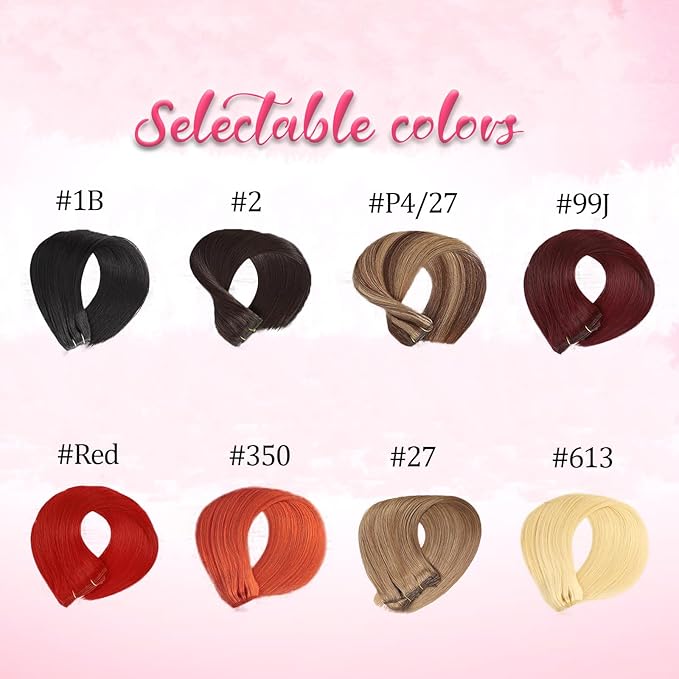 Copper Human Hair Clip in Extensions Colorful 8pcs 120g Seamless Clip in Hair Extensions Ginger Real Hair Extensions Clip Ins Human Hair for Women Soft Straight Extensions Thick End 22inch