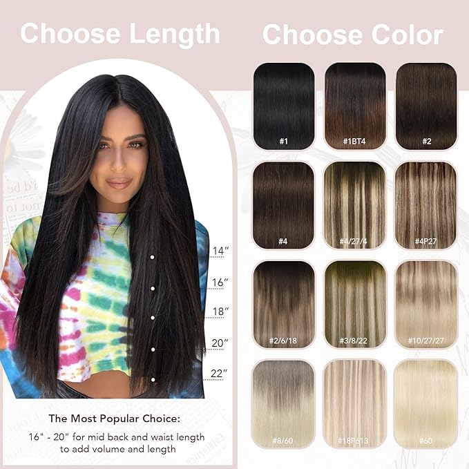 XDhair Clip in Hair Extensions Human Hair 100g 16 Inch Chocolate Brown to Caramel Blonde Real Human Hair Clip in Extensions Straight Soft Natural 6pcs (16inch, #4/27/4)