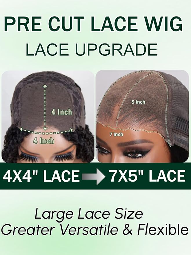 KLAIYI Body Wave Bye Bye Knots Glueless Wig 7x5 Pre Cut Lace Front Wigs Human Hair Wear and Go Wigs for Beginners Pre Bleached Pre Plucked Pre Everything 3S Easy to Ready to Wear Loose Wave Wig 24Inch