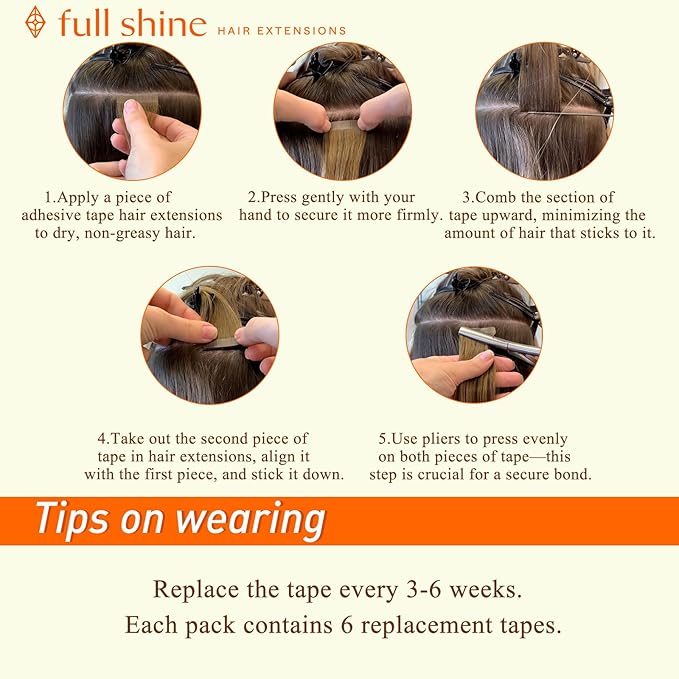 Full Shine Balayage Tape in Hair Extensions Human Hair 20 Inch Straight Hair Tape in Extensions Brown to Ice Blonde and Brown Tape in Natural Invisible Double Sided Tape 20 Pcs 50 Gram Add Length