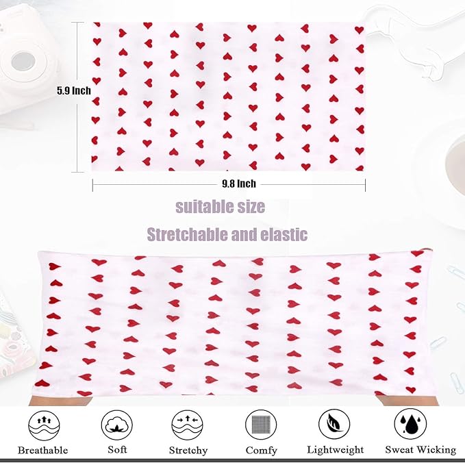 Boho Wide Headbands for Women Short Hair Floral Headbands Soft Fabric Hair Bands Non Slip Elastic Sweat Hairbands Workout Yoga Running Sport Thin Wrap for Girls