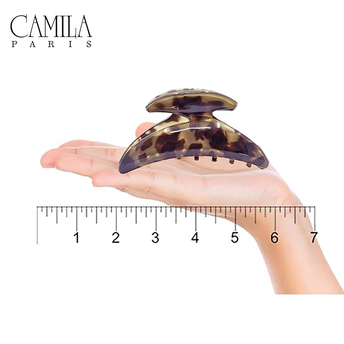 Camila Paris CP2604 French Hair Clip for Women Thick Hair for Long Curly Wavy Hair, Girls Hair Claw Clips Jaw, Durable Styling Big Claw Clip for Thick Hair, Strong Hold No Slip Grip, Made in France
