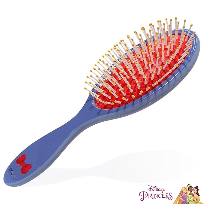 LUV HER Disney Princess Snow White Hair Accessory Set – 5 Pieces: 1 Detangling 9-inch Hairbrush & 4 Scrunchies, Elastic Hair Ties, Ages 3+