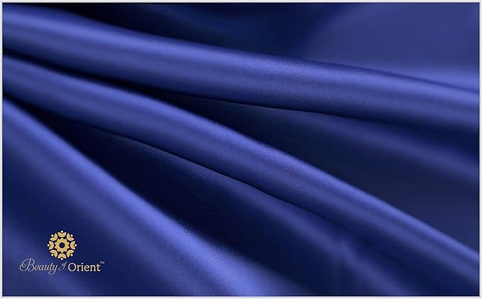 19 Momme Premium Mulberry Silk Pillowcase for Hair and Skin | Handcrafted Hypoallergenic & Anti-Acne 100% Silk Pillow Cases with Zipper | King - 20" x 36", Royal Navy
