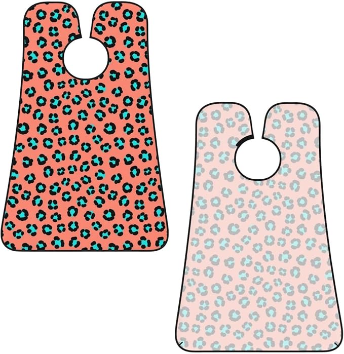 Professional Beard Bib, Non-Stick Hair Catcher Apron Waterproof, Shaving Grooming Essential for Men Dad, Funny Leopard Print Shave Bib
