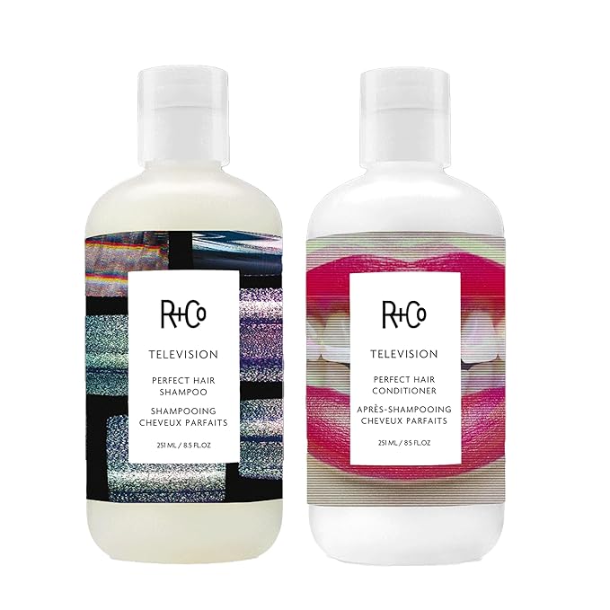R+Co Television Perfect Hair Shampoo & Conditioner Set | Smooths, Adds Shine & Volume | Vegan + Cruelty-Free | 8.5oz (Pack of 2)