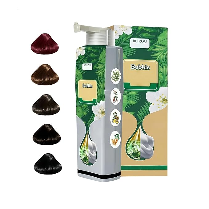 200 ML Natural Plant Hair Dye, Pure Plant Extract for Grey Hair Color Bubble Dye (Coffee)