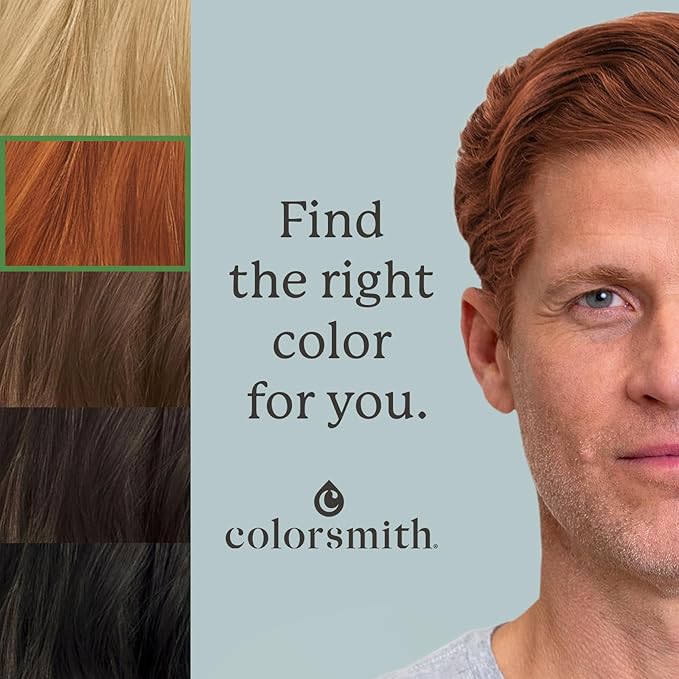 Hair & Beard Color for Full Gray Coverage 2 pack - Dark Natural Copper Blonde - Ammonia-Free Complete Men’s At-home Beard & Hair Dye Kit, Professional-grade Permanent Hair Color (7.04)