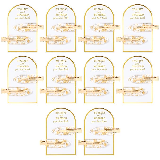 Aileam 20PCS Bridesmaid Hair Clips, Creaseless Glitter Hair Clips for Bride Women Girls, Perfect Bridal Hairstyle Accessories