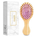 Mini Hair Brush, Sofmild Bamboo Detangling Travel Hair Brush for Women Girls Kids Wet Dry Curly All Hair Types, Mini Small Detangler Brush for Purse, Car, Travel Bag Essentials