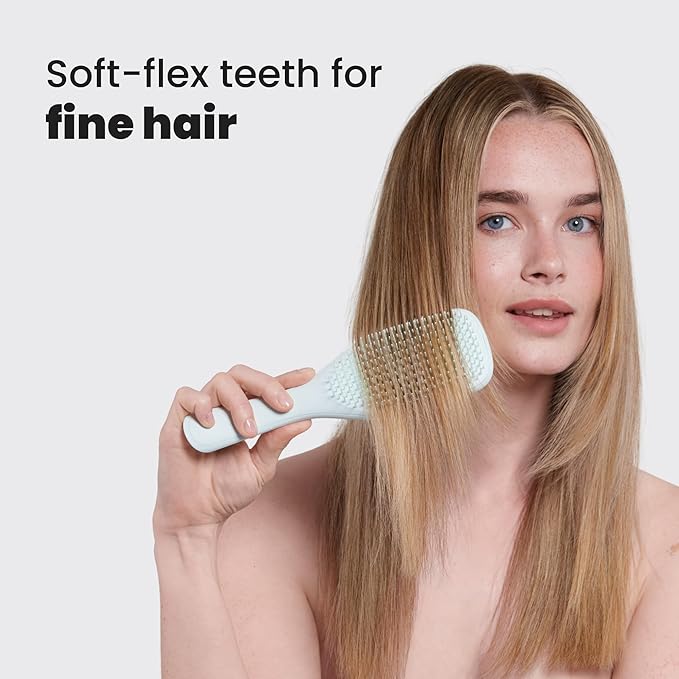 Tangle Teezer Fine & Fragile Ultimate Detangler Brush, Dry & Wet Hair Brush to Detangle & Reduce Breakage, Ice Blue
