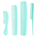 Mars Wellness 4 Piece Professional Comb Set Green - USA MADE - Fine Pro Tail, Dresser Hair Comb Styling Comb - Premium Grade for Men and Women - Parting Teasing and Styling