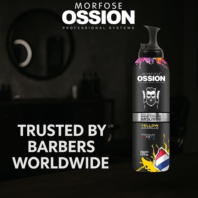 Morfose Ossion Semi Permanent Hair Color Mousse, 5.07 Fl Oz (Yellow, 5.07 Fl oz)