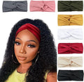 DRESHOW 8 Pack Headbands for Women Yoga Knotted Headbands Elastic Criss Cross Hair Accessories Sports Head Wrap Non Slip