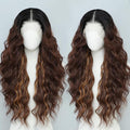 13x4 Synthetic Lace Front Wigs Pre Plucked 26 Inch Long Wavy Auburn with Honey Blonde Wigs For Black Women Ready to Wear 100% Futura Premium Lace Wig Daily Party Use