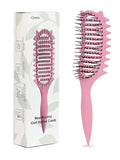 Curl Defining Brush for Curly Hair, 2025 Vented Detangling Brush for Wet, Curl Styling Brush for Women, Less Pulling, Defines & Shapes, Great Gift for Curly Hair Women (Pink)
