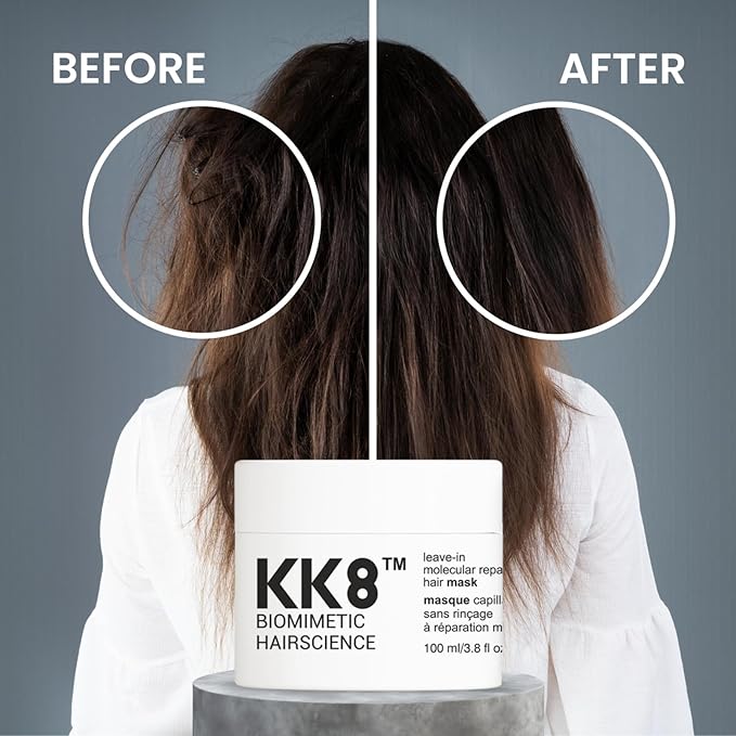 Leave-In Molecular Hair Mask, Repairs Dry or Damaged Hair, Reverse Hair Damage from Bleach, Color, Chemical Services & Heat – 200 ml / 6.8 fl oz