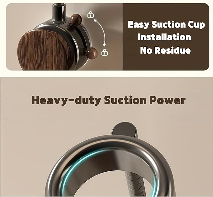 Damage-Free Hair Dryer Holder Wall Mounted - No Drilling Suction Cup Organizer for Bathroom, Universal Fit for Most Blow Dryers