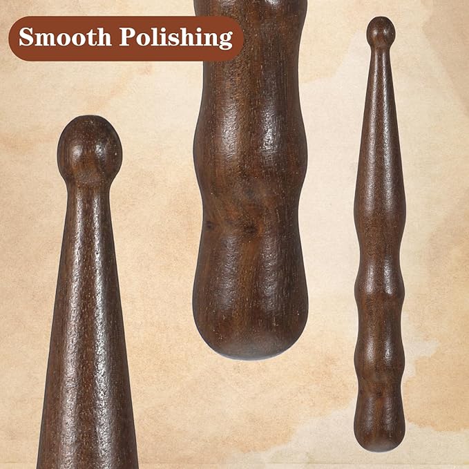3 PCS Wooden Scalp Massager Comb Sandalwood Acupoint Massage Pen Wide Tooth Combs Hand Held Neck Foot Leg Meridian Scalp Massage Tool Wooden Acupressure Stick for Body Relaxation Head