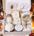 Coralogo Coconut Spa Gifts for Women - 15pc Self-care Spa Gift Basket with Bath Salt, Greeting Card - Thinking of You Basket for Her Birthday, Christmas, Mother's Day, Valentine's Day