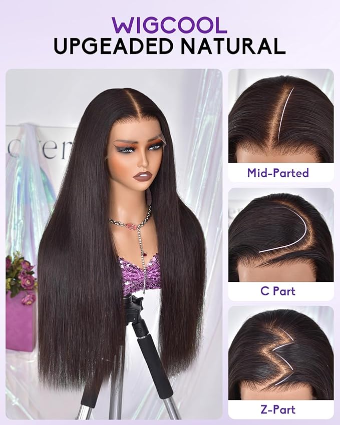 13x6 Lace Front Wigs Human Hair 180 Density Straight Transparent Lace Front Wigs Human Hair Pre Plucked Wigs for Women Glueless Wigs No Synthetic Blend Triple Lifespan 3X 28inch