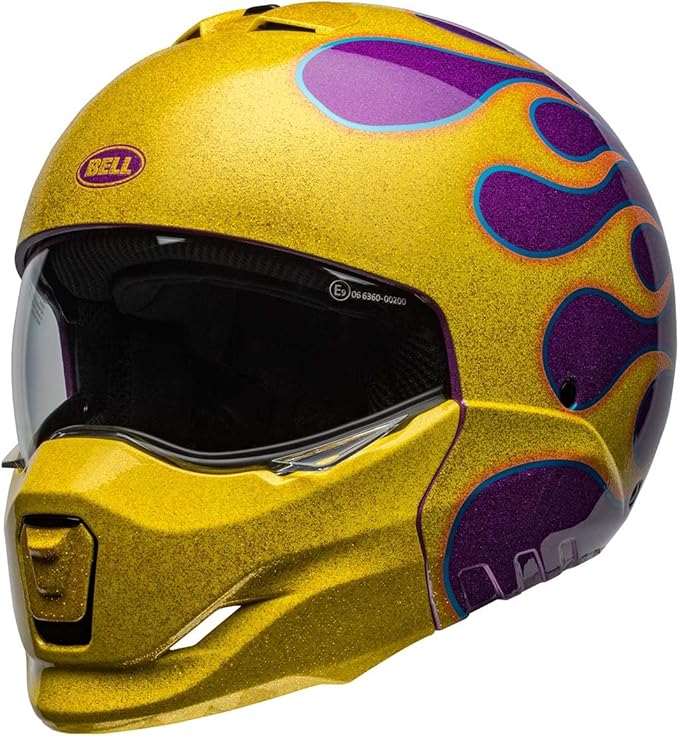 Bell Broozer Helmet (Gloss Ignite Purple/Yellow - X-Large)