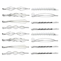 16 Pieces Geometric Metal Hair Pins, Silver Hair Pins Pearls Hair Clips Hair Barrettes Metal Bobby Pins for Woman Girls
