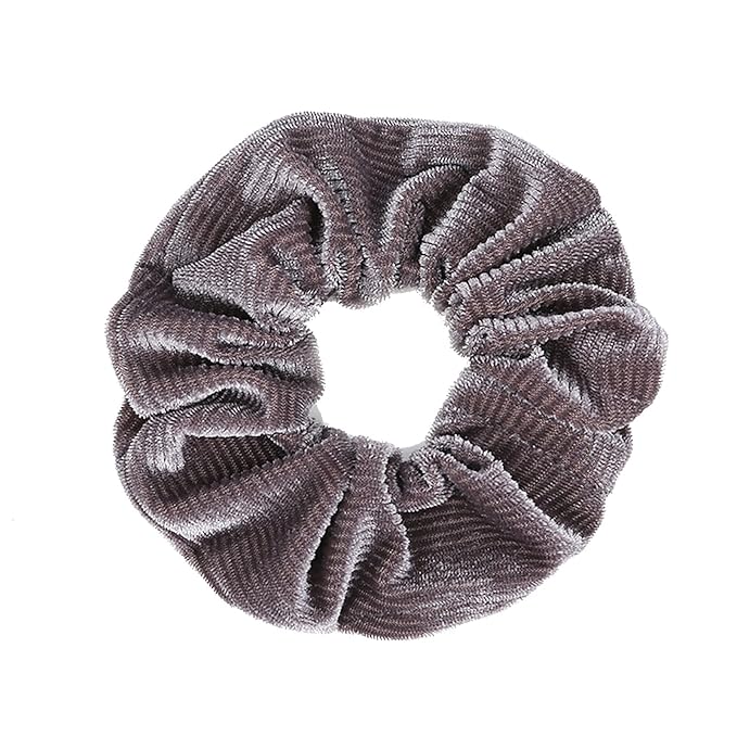LOOKSEVEN Scrunchies for Hair Women, 5PCS Bandana Scrunchy Hair Ties, Flannel (Cotton, One size fits all, 5 colors)
