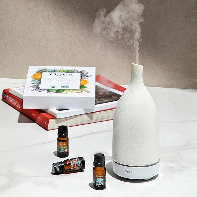 Cliganic Organic Rosemary Essential Oil for Hair, Skin, Aromatherapy - 100% Pure Natural Undiluted | Non-GMO Verified