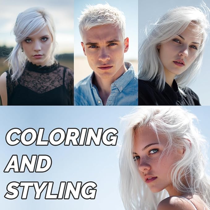 White Temporary Hair Color Wax - SOVONCARE Washable Hair Dye for Men & Women, All-Day Hold Disposable Hair Styling Clays for Party, Cosplay & Daily 4.23 oz