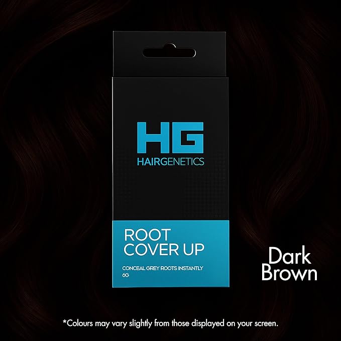 Hair Genetics Root Cover Up Hide Your Grey Hairs Roots NEW Mineral Powder Technology Natural looking Results in Seconds Root Touch Up Powder (Dark Brown)