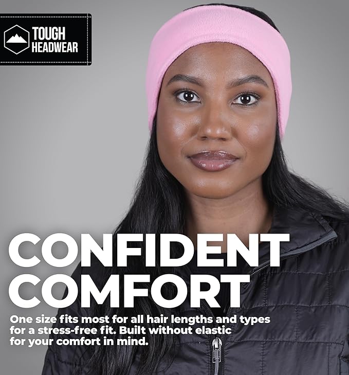 Tough Headwear Winter Headbands for Women - Ear Warmers - Ear Muffs for Winter - Fleece Headband for Men & Women for Cold Weather