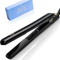 PYT 1.25” Professional Ceramic Hair Straightener – Negative Ion Flat Iron for Frizz-Free Shine, Adjustable Temperature, Dual Voltage, Lightweight Design, Straightens and Curls