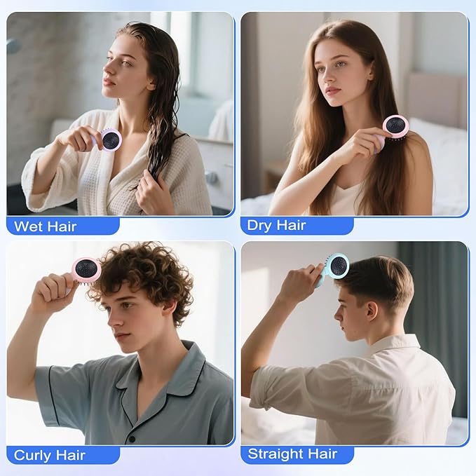 4 Colors Folding Mirror Hairbrush, 2 in 1 Compact Pocket Mirror Comb with DIY Stickers, Round Mini Pocket Makeup Mirror for Travel Women Girls (48 Pcs)