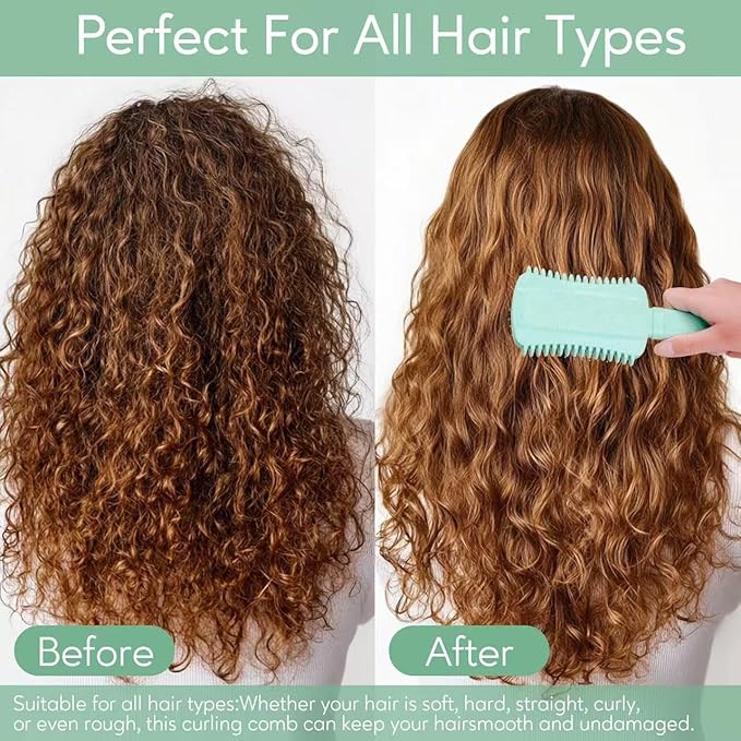 Curly Hair Brush Defining, Volume Curl Defining Brush for Effortlessly Detangling Shaping and Styling Women's Curls, Waves & Coils, Curly Hair Products, Reduce Frizz